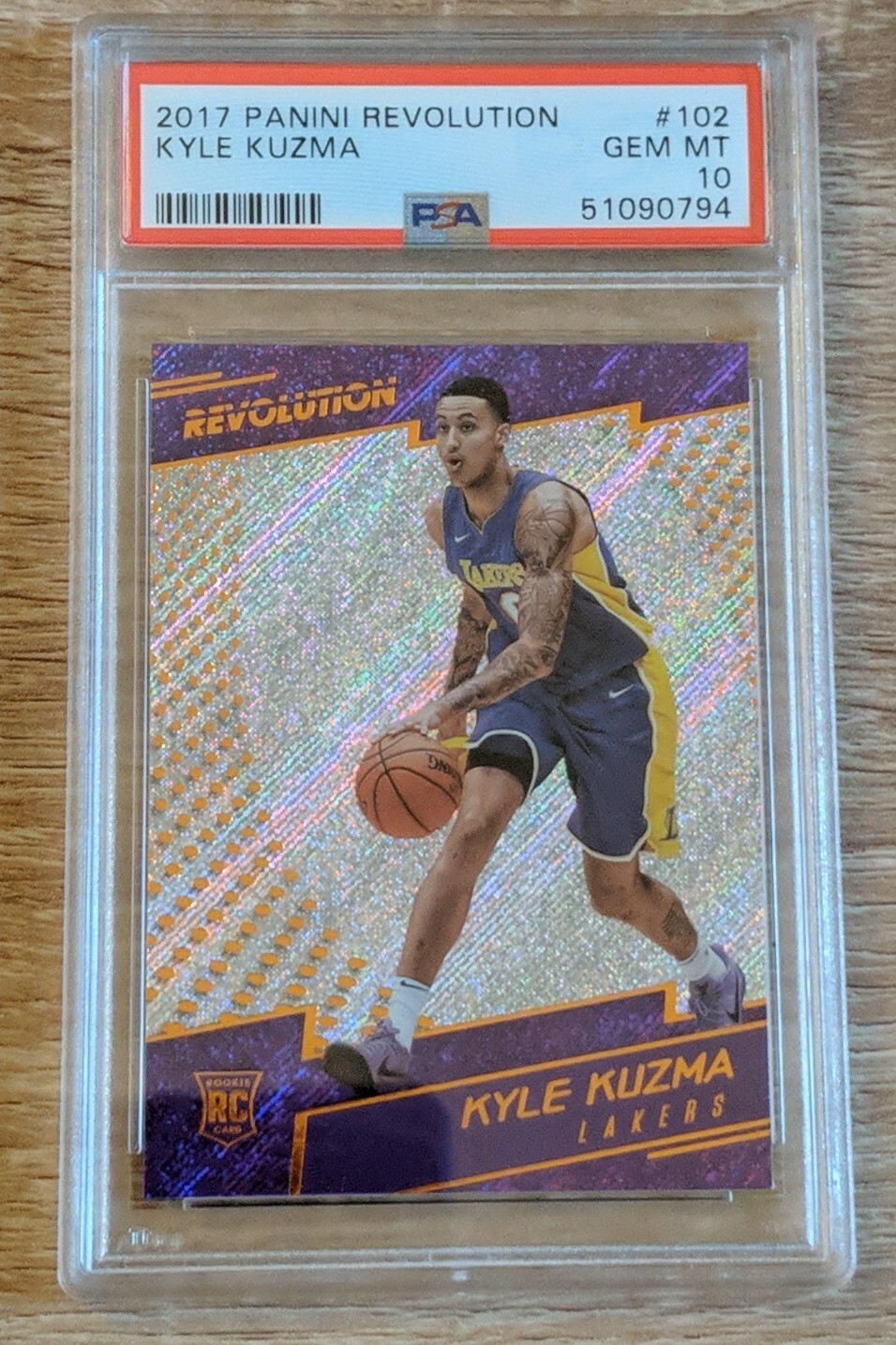 Kyle Kuzma 2017-18 Panini Revolution Rookie #102 PSA 10