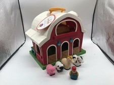 Battat Big Red Barn Children's Farm Playset Barn w/ Farmer  4 animals NWT