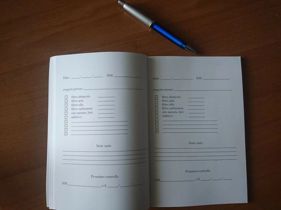 Libretto Manutenzione Automobile tagliando auto adatto per tutte le autovetture - Immagine 2 di 4