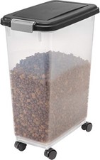 USA Airtight Dog Food Storage Container, Up to 38 lbs, Attachable Wheels, For...