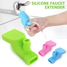 Silicone Kitchen Sink Faucet Extender Rubber Elastic Nozzle Guide Kids Water
