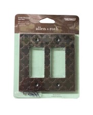 LW4048RRDB ALLEN ROTH 2-GANG BRONZE FINISH DOUBLE DECORATOR WALL PLATE 0829937