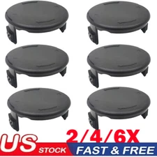 2/4/6Pcs Black Grass Eater Spool Cap Covers For Hyper Tough HT19-401-003-06 NEW