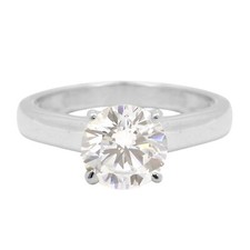 2.00 Carat D/VVS1 Round Shape Solitaire Women's Ring In Solid 14KT White Gold