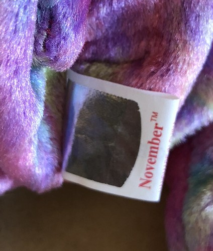 MINT with TAGS TY Beanie Baby NOVEMBER Teddy Birthday Bear (9.5 inch) NO HAT - Picture 6 of 6