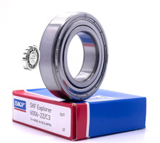 NEW DEEP GROOVE BALL BEARING,SKF 6006 ZZ C3METAL SHIELDED 30x55x13 mm