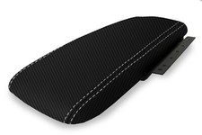 Console Armrest Cover Carbon Fiber For Ford Crown Victoria 03-11 Gray Stitch