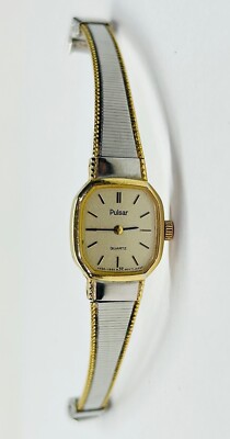 Vintage Pulsar by Seiko Quartz Gold/Silver 2-Tone Ladies Wrist