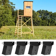 Deer Stand Brackets, 4x4 Powder Coated Steel Elevator Brackets for Outdoor Hu...