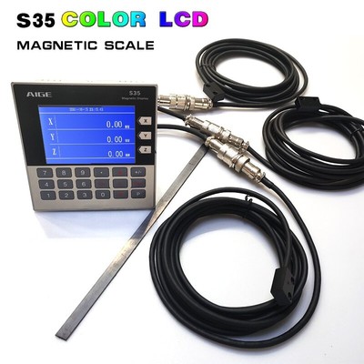 3 Axis LCD DRO Magnetic Linear Displacement Scale Sensor CNC Encoder Woodworking