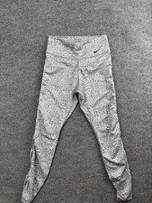 Nike Dri-Fit Leggings Women's S Gray Animal Print Skinny High Rise Ankle Stretch