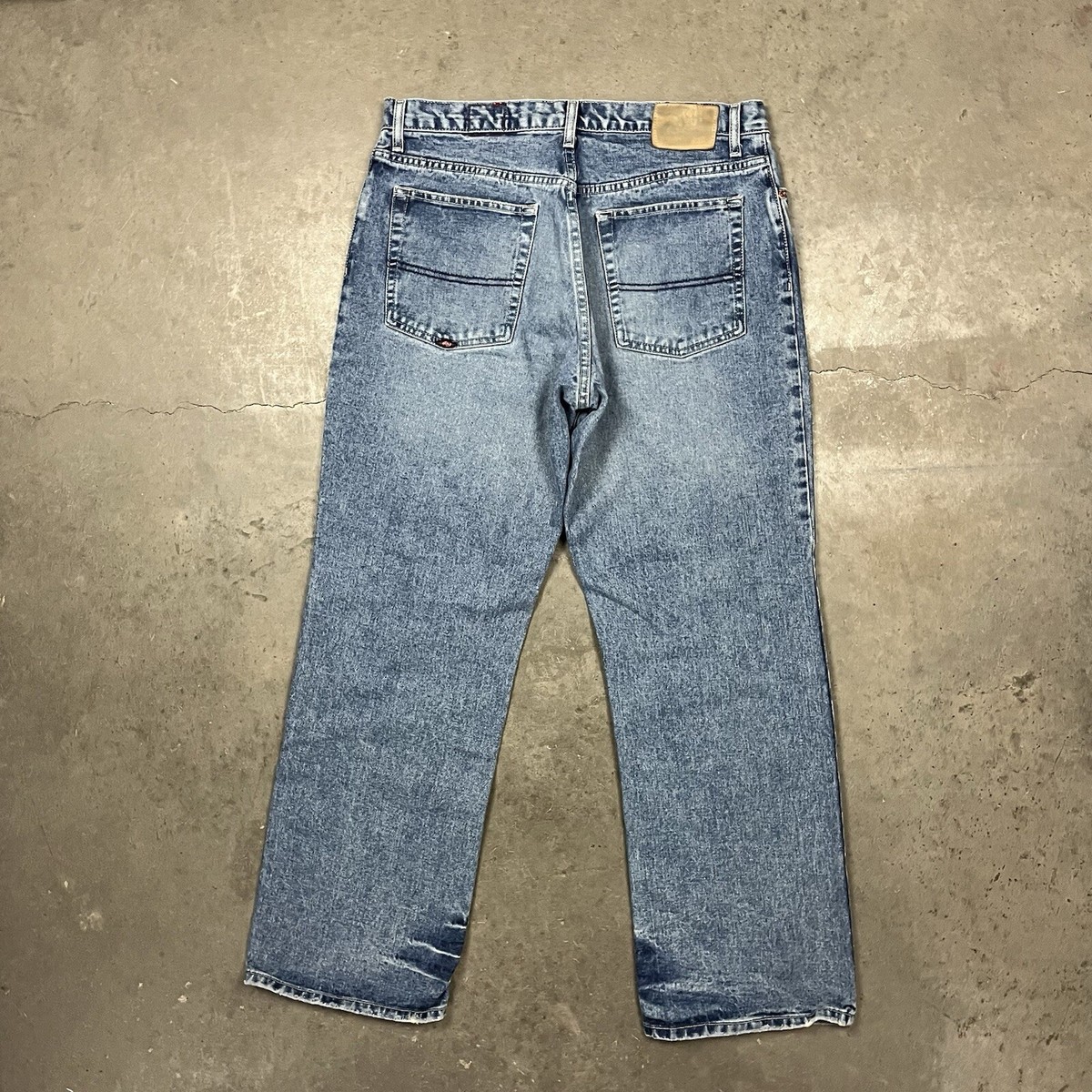 パンツ 90s old quiksilver baggy denim archive Vintage 90s Quiksilver Wide Leg Baggy Skate Denim Jeans