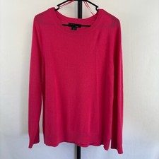 Tahari Pink Cashmere Pullover Sweater Size XL
