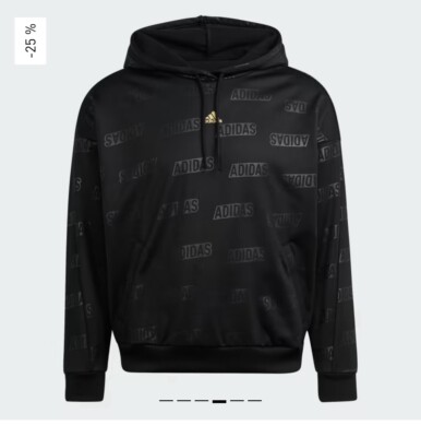 NWT Adidas Women's Embossed Monogram Fleece Hoodie Sz XL