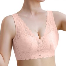 Sujetador cómodo para mujer sin aros push up sujetador deportivo sin costuras acolchado encaje