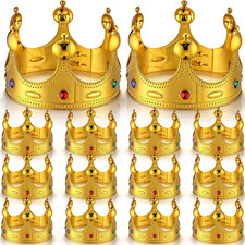12 Pcs King Crowns Gold Royal Crown, Cosplay
