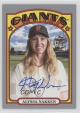 2022 Topps Archives 1972 Fan Favorites Silver 62/99 Alyssa Nakken Auto uy6