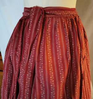 SU723 dirndl apron orange red brown/white very nice width approx. 50 cm
