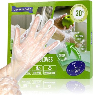 Disposable TPE Gloves Latex-Powder- Food Safe 100/400