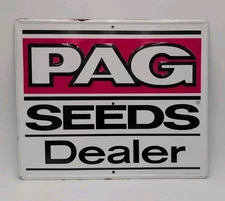 Vintage Original PAG Seeds Pfister Associated Growers Inc Dealer Sign 