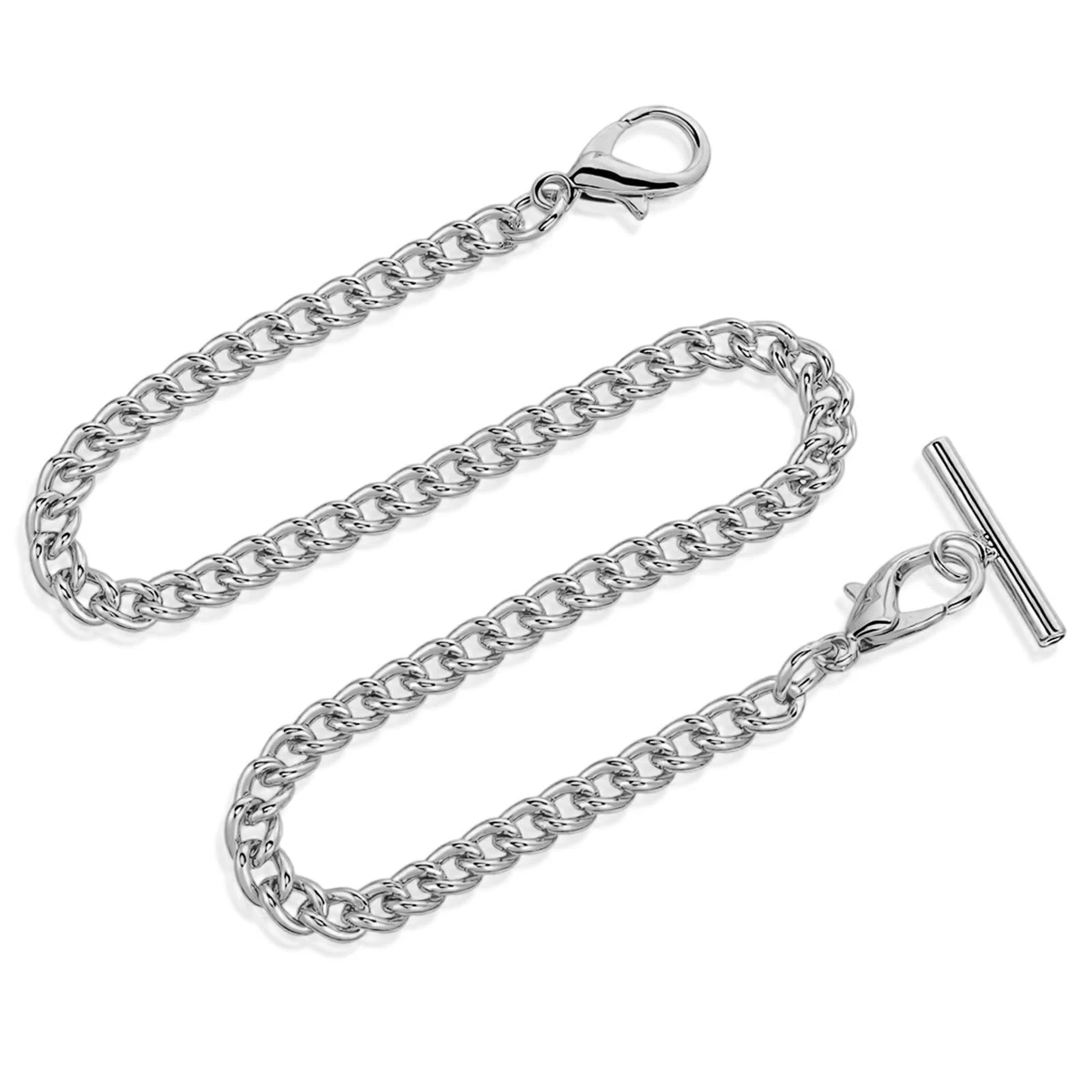 Vintage Silver Pocket Watch Chains for sale - eBay