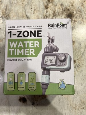NEW RainPoint Programmable 1 Zone Water Timer - Model Number ITV105