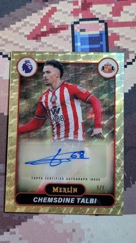 2025-26 Topps Premier League Merlin Chemsdine Talbi Superfractor Auto 1/1 MV-CT