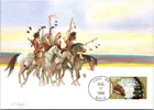 Dr Jim Stamps 25C Assiniboine American Indian Headdress First Day Issue Max Card