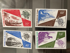 Czad 1974 Zestaw 100 lat UPU Statek Pociąg Samolot Satelita Niestemplowane