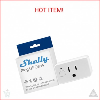 Shelly Smart Plug UL, WiFi, Bluetooth, Zigbee, Matter Outlet with Power Metering