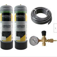 DISPOSABLE GAS BOTTLE-PURE ARGON-2.2 LITRE-2X BOTTLE COMBO MIG-TIG WINE