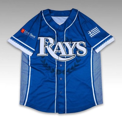 Custom Name - Men's 2026 Rays Greek Heritage Giveaway Jersey - All Size