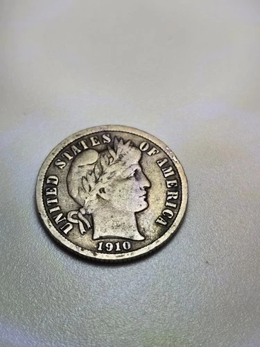 1910 10C Barber Dime Very Nice Coin