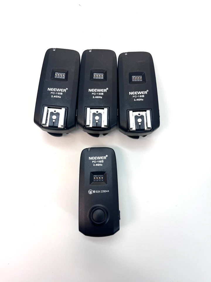 LOT Neewer FC-16 Flash 1PCS Trigger 2.4GHz Multi-Channel + 3PCS Flash Receiver - Photo 2/3