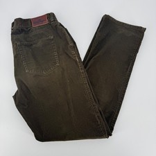 Y2K Vntg Ralph Lauren Jeans Co Corduroy Pants Women's 6 Olive Brown Straight Leg