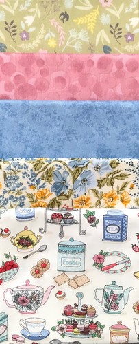 5 x Fat Quarter Bundle Afternoon Tea Mayflower Salisbury Spring Makower Quilting - Picture 2 of 9