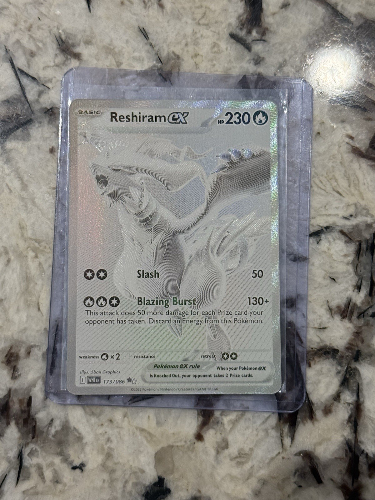 Pokemon TCG Reshiram ex 173/086 SV: White Flare Holo Ships Next Day