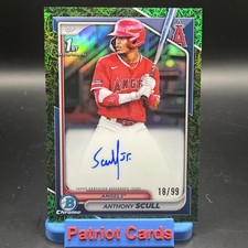 2024 Bowman - Chrome Prospect Autographs Anthony Scull #CPA-AS Green Grass...