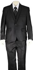 Art Hoffman Boy’s Shawl Collar 5 Piece Sateen Formal Tuxedo Suit Set - CLEARANCE