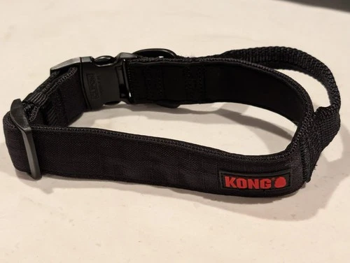 KONG Chew Resistant Dog Collar - BLACK Medium
