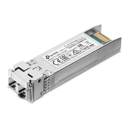 TP-LINK TL-SM5110-SR 10GBase-SR SFP+ LC Transceiver, Hot-Pluggable, Supports Dig