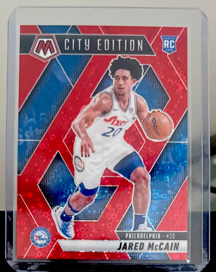 2024-25 Mosaic Jared McCain Fast Break Red City Edition /99 Philadelphia 76ers
