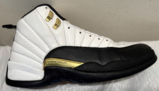 Size 12US Air Jordan 12 Retro Royalty Taxi White Gold Used NO Box CT8013-170