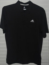 Adidas Golf Men's Polo Shirt Size M Black Performance Stretch