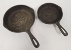 2x  Wagner Ware Cast Iron Skillets #5 & #3 Free Shipping