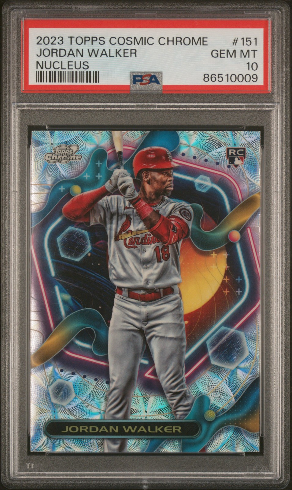 2023 TOPPS COSMIC CHROME NUCLEUS REFRACTOR #151 JORDAN WALKER ROOKIE RC PSA 10