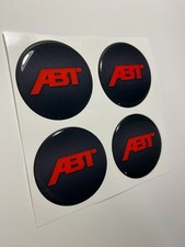 Abt Wheel Cap Stickers Set 4pcs 3d Domed Resin Center Cap Emblem Decals