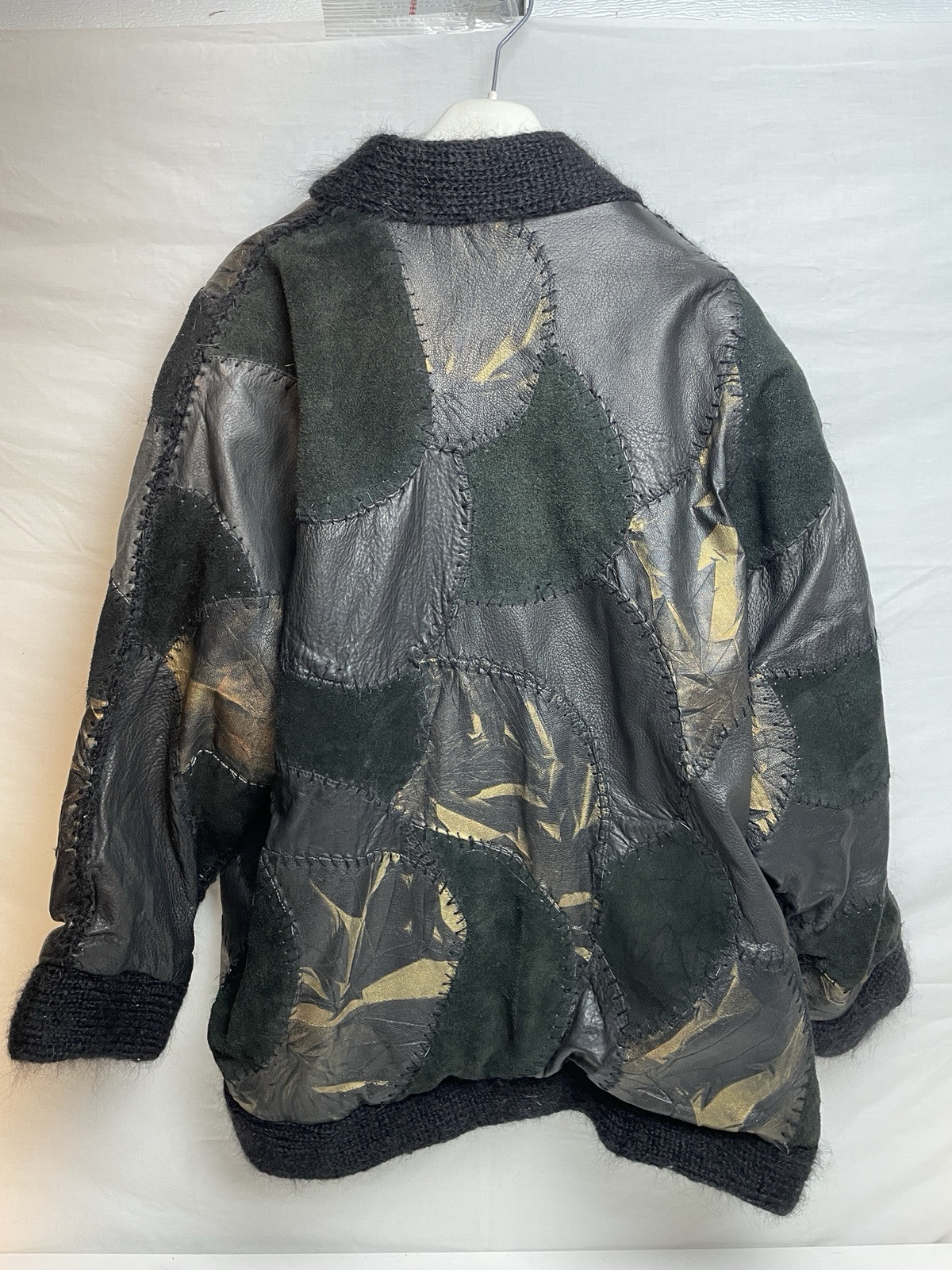 Vintage Leather Patchwork Jacket - image 1