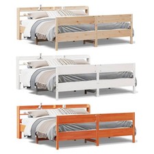 Massivholzbett Holzbett Bett mit Kopfteil Holz Einzelbett Doppelbett Bettgestell