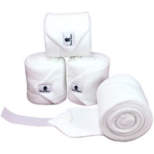 47CE White Classic Equine Tack Horse Polo Leg Wraps Set Of Four